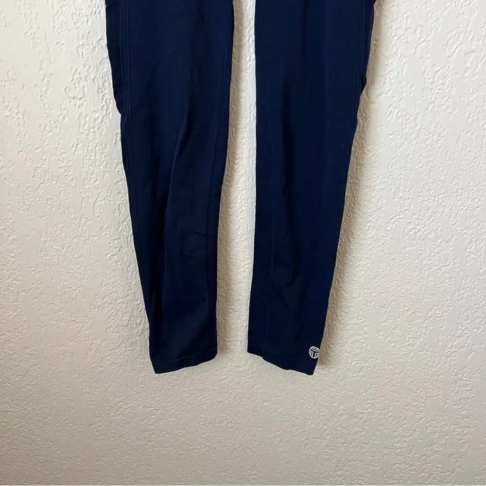 Tory Burch Sport Navy Blue Seamless High Waisted 7/8 leggings - Picture 3 of 7